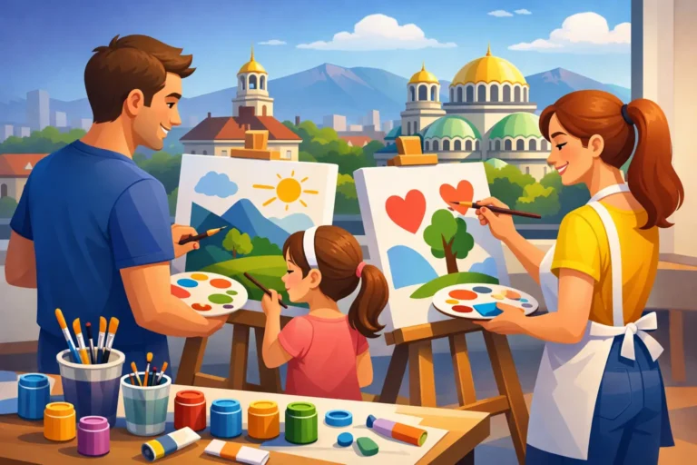 Семейно рисуване върху платно в София